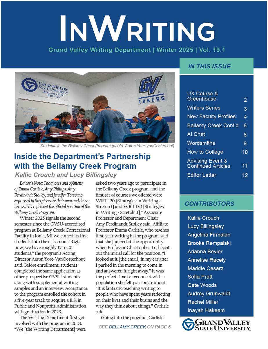 InWriting front page